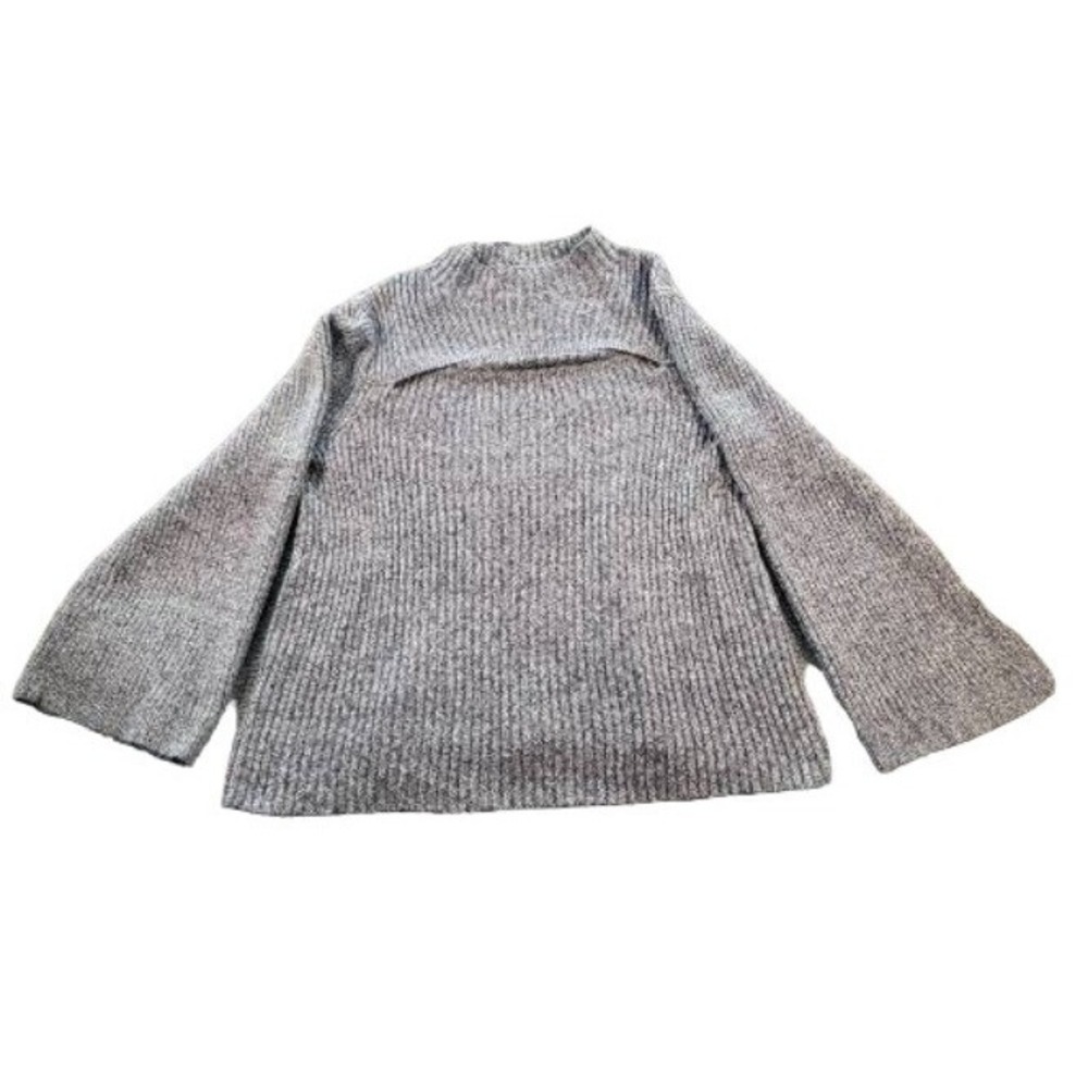 NWT Jessica Simpson Womens 2X Kaida Ribbed Mock‎ Neck Bell Sleeve Sweater